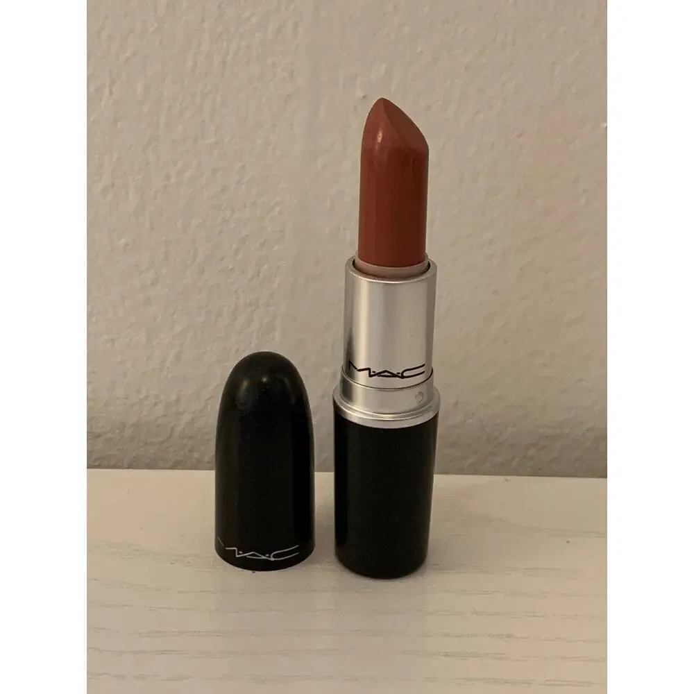MAC Amplified Crème Lipstick - 128 SMOKED ALMOND - .1oz./3g  *USED* Pink Nude